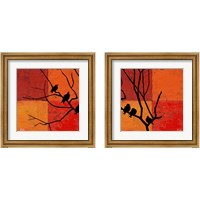 Framed 'Three Birdies 2 Piece Framed Art Print Set' border=