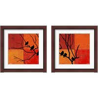 Framed 'Three Birdies 2 Piece Framed Art Print Set' border=
