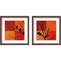 Framed 'Three Birdies 2 Piece Framed Art Print Set' border=