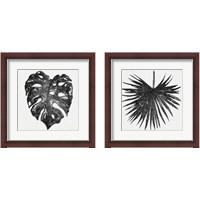 Framed Dark Leaf Palm 2 Piece Framed Art Print Set