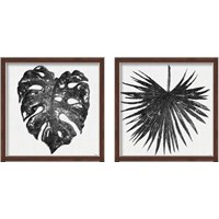 Framed 'Dark Leaf Palm 2 Piece Framed Art Print Set' border=