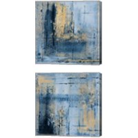 Framed 'Golden Blues 2 Piece Canvas Print Set' border=