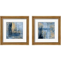 Framed 'Golden Blues 2 Piece Framed Art Print Set' border=