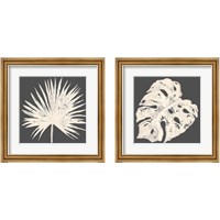 Framed 'Sophisticated Palm Leaf  2 Piece Framed Art Print Set' border=