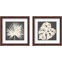 Framed 'Sophisticated Palm Leaf  2 Piece Framed Art Print Set' border=