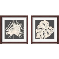 Framed 'Sophisticated Palm Leaf  2 Piece Framed Art Print Set' border=