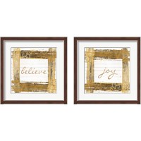 Framed Gold Believe Square 2 Piece Framed Art Print Set
