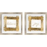 Framed Gold Believe Square 2 Piece Framed Art Print Set