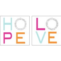 Framed 'HOPE 2 Piece Art Print Set' border=