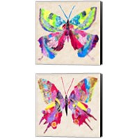 Framed 'Brilliant Butterfly 2 Piece Canvas Print Set' border=