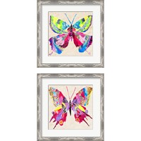 Framed 'Brilliant Butterfly 2 Piece Framed Art Print Set' border=