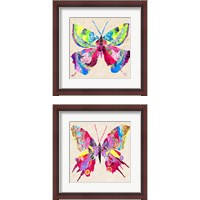 Framed 'Brilliant Butterfly 2 Piece Framed Art Print Set' border=