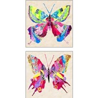 Framed 'Brilliant Butterfly 2 Piece Art Print Set' border=