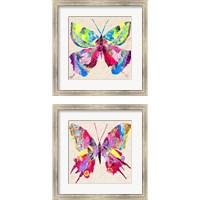 Framed 'Brilliant Butterfly 2 Piece Framed Art Print Set' border=