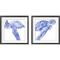 Framed Ultramarine Sea Turtle 2 Piece Framed Art Print Set