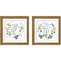 Framed 'Clover Saying 2 Piece Framed Art Print Set' border=