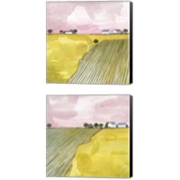 Framed 'Blush Hour 2 Piece Canvas Print Set' border=