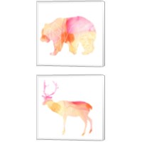 Framed 'Agate Animal 2 Piece Canvas Print Set' border=