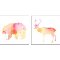 Framed 'Agate Animal 2 Piece Art Print Set' border=