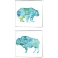 Framed 'Agate Animal 2 Piece Canvas Print Set' border=