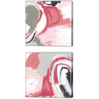 Framed 'Totality of Pink 2 Piece Canvas Print Set' border=