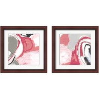 Framed 'Totality of Pink 2 Piece Framed Art Print Set' border=