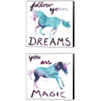 Framed 'Magic Dreams 2 Piece Canvas Print Set' border=