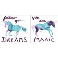 Framed 'Magic Dreams 2 Piece Art Print Set' border=