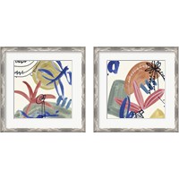 Framed 'Sunburst Abstract 2 Piece Framed Art Print Set' border=