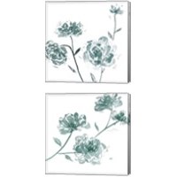 Framed 'Traces of Flowers 2 Piece Canvas Print Set' border=