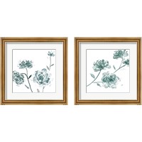 Framed 'Traces of Flowers 2 Piece Framed Art Print Set' border=