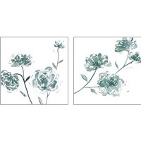 Framed 'Traces of Flowers 2 Piece Art Print Set' border=