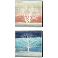 Framed 'Treescape 2 Piece Canvas Print Set' border=