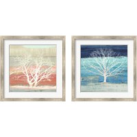 Framed 'Treescape 2 Piece Framed Art Print Set' border=