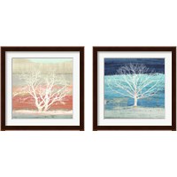 Framed 'Treescape 2 Piece Framed Art Print Set' border=