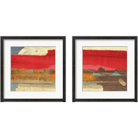 Framed Moon Rising from the Crimson Sky 2 Piece Framed Art Print Set