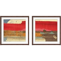Framed 'Moon Rising from the Crimson Sky 2 Piece Framed Art Print Set' border=