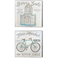 Framed 'White Barn Flea Market 2 Piece Canvas Print Set' border=