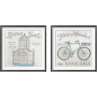 Framed 'White Barn Flea Market 2 Piece Framed Art Print Set' border=