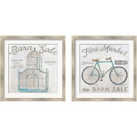 Framed White Barn Flea Market 2 Piece Framed Art Print Set