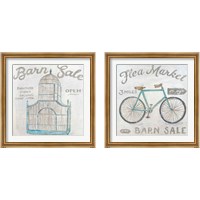 Framed White Barn Flea Market 2 Piece Framed Art Print Set