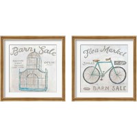 Framed 'White Barn Flea Market 2 Piece Framed Art Print Set' border=