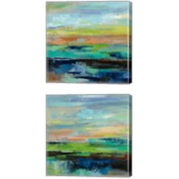 Framed 'Delmar Sunset  2 Piece Canvas Print Set' border=