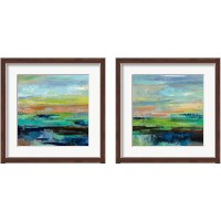 Framed 'Delmar Sunset  2 Piece Framed Art Print Set' border=
