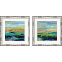 Framed 'Delmar Sunset  2 Piece Framed Art Print Set' border=