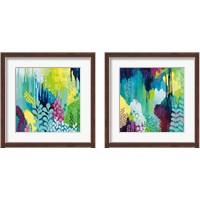 Framed 'Jewel Forest 2 Piece Framed Art Print Set' border=