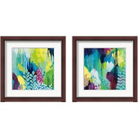 Framed 'Jewel Forest 2 Piece Framed Art Print Set' border=