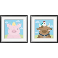 Framed 'Barn Buddies  2 Piece Framed Art Print Set' border=