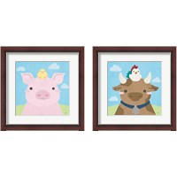 Framed 'Barn Buddies  2 Piece Framed Art Print Set' border=