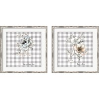 Framed 'Sketchbook Garden Checker 2 Piece Framed Art Print Set' border=